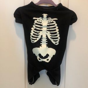 Cat or Dog Halloween Glow In The Dark Skeleton Fun Pajamas Costume